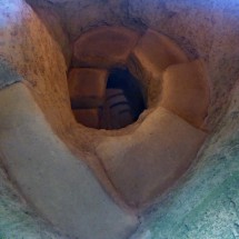 Spiral staircase into a grave of Segovia